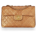 Gold Lambskin Flap Chain Handbag - Well-Known Iconic Chain Straps Shoulder Bag For Youngers
