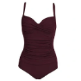 Ekouaer - Retro-Styled Printed Vintage One Piece Swimsuit For Beach Party