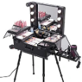 Makeup Train Case Mirror - Large Compartments To Store All Beauty Accessories