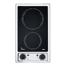 Summit - 2 Burner Electric Cooktop With Auto-Pan Detection