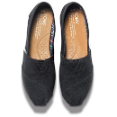 Toms Black Ivy League Stripes - Black Colored Classic Rope-Wrapped Canvas Shoe