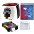 Badgy100 Color Plastic ID Card Printer - Editing Software With Technical Support For Updation