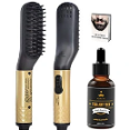 Fulllight Tech - Innovative Horn-Shaped Ergonomic Design Beard Straightener