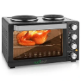 Nutrichef Countertop Oven - Stain-Resistant Removable Grill Rack Integration Toaster