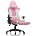 OHAHO - High Back Swivel Rocker Pink Gaming Chair for PCs