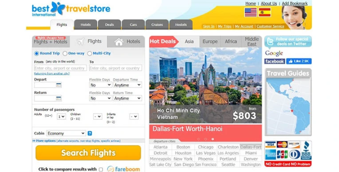 best travel store flights