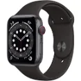 Apple Series 6 - Space Gray Smartwatch With Aluminum Case And Black Sport Band