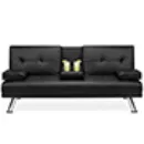 Best Choice Products Modern Faux - Faux-Leather Upholstery For Scratch Resistance And easily Converted Into Guest Bed