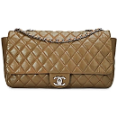 Taupe Quilted - Messenger Styled Olive Brown Quilted Design