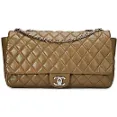 Taupe Quilted - Messenger Styled Olive Brown Quilted Design