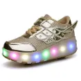 Chic Sources Shoes - Roller Skating Sneakers With Slip-Resistant Rubber Soles For Kids