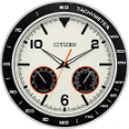 CitiZen CC2019 - Black And Silver Tone Circular Frame Crafted Wall Clock