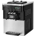 COSTWAY Ice Cream Machine - Three Authentic Flavour Ice Cream Maker For Commercial Use