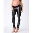 Seraphine Faux Leather Panel - Maternity Style Faux-Leather Leggings For Women