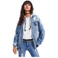 Floerns - Ripped Long-Sleeve Denim Jacket For Models