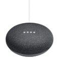 Google Home Mini - Charcoal - Sleek And Stylish Palm-Sized Design Voice Assistance