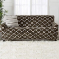 Great Bay Home - Beautiful Printed Velvet Plush Couch Slipcover