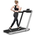 GYMAX - Jogging Machine with Dual Display Suitable For home, office, and gym