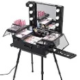 Happybuy Rolling Makeup - Place All Cosmetic Brushes In Retractable Trays