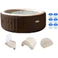 Intex PureSpa Bubble Massage - Fiber Tech Constructed Hot Spa Gives Full Body Massage