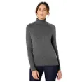 Lark & Ro - Premium Charcoal Heather Color Turtleneck Sweater