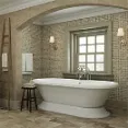 Luxury 60-inch Freestanding Tub with Vintage Tub - Non-Porous High Glossy White Bathtub