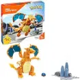 Mega Construx Pokemon Charizard - Creates Mini Charizard Moving Wings And Scene Accessories