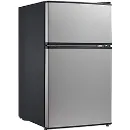 Midea - Mini Double Door Refrigerator With Adjustable Temperature Ranges