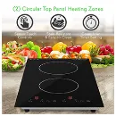 NutriChef PKSTIND52 - Portable Digital Ceramic Countertop Double Burner Cooktop