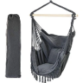 Patio Watcher - Elegant Grey Color Hammock Chair With Hanging Bag For Carrying