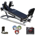 Pilates Power Gym 'Pro' 3-Elevation Mini Reformer - Provides Comfortable Foot Straps And Variable Resistance