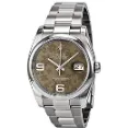 Rolex Datejust Automatic Brown Floral Dial Stainless - Scratch Resistant Sapphire Crystal Design Watch