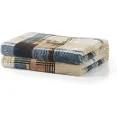 Tache Home Fashion - Oversized Bed Blanket With Bold Blue Tartan Design