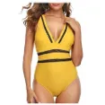 Tempt Me - Long Torso Adorable V-Neck Designed Bathing Swimsuit