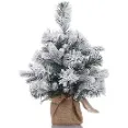 Topro - Small Countertop Tree With A Flocked White On Green Look
