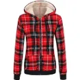 Zenthace - Fleece Lining Plaid Hoodies For Cozy Comfort And Warmth
