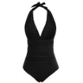 Zexxxy - Backless Ruched Design Swimsuit For Girls