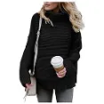 Zkess - Soft Chunky Knitted Fabric Turtleneck Sweater Jumper Top